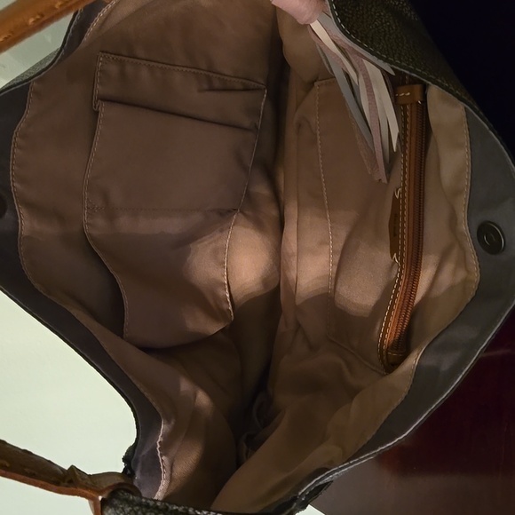 The Sak Metallic Silver Tote with Tan Handles, Los Feliz Large Tote, Never Used! - Picture 4 of 9